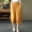 Yellow, variant on Vintage Aesthetic Women's Linen Harem Pants Slim Fit Solid Color 3/4 Length Casual Trousers With Lace Trim Women's Cropped Pants Red XXXL