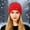 Red, variant on KANG Fashion Rhinestone Embellishment Cold Hat Fall And Winter Fashion Versatile Pullover Knit Hat Punk Style With Hat Black One Size