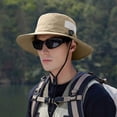 thumbnail image 5 of Wide Brim Fishing Boonie Hat for Men Women Outdoor Breathable Sun Cap, 5 of 9