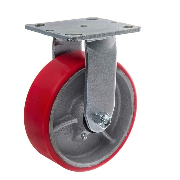 SY America Polyurethane Steel Heavy Duty Swivel Casters - Industrial Casters with Strong Load Capacity 1100LBS, Silent Use of Swivel Outdoor Caster, Furniture,Luggage Carts [5 Inches x 2 Width]