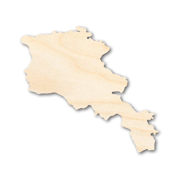 Unfinished Wood Armenia Country Shape - Eastern Europe Craft - up to 46" DIY 10" / 1/4"