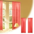 thumbnail image 2 of Light Filtering Sheer Curtains 2 Panel Set Semi Transparent Voile Window Drapes with Rod Pocket for Bedroom Living Room Dining Room Wedding Decor Backdrop Canopy, 2 of 7