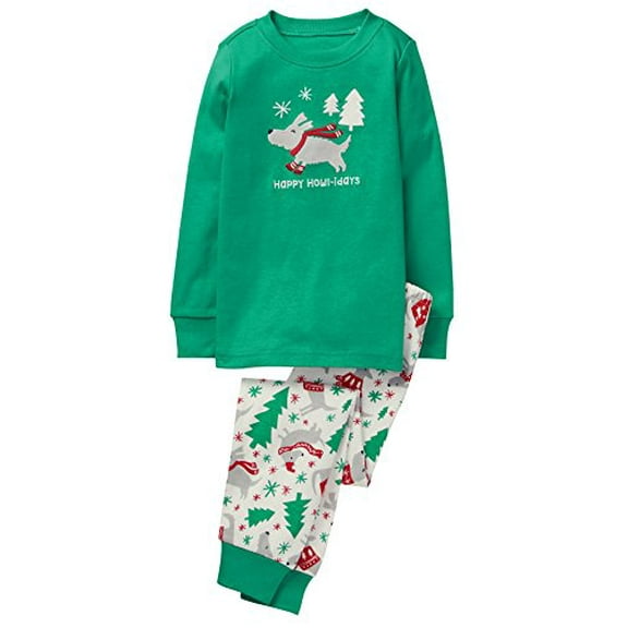 Gymboree Boys' Puppy Dog 'Happy Howl-Days' Holiday Cotton Pajama Set, Size 4
