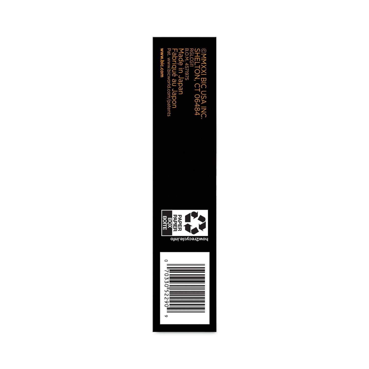 BIC Gel-ocity Quick Dry Gel Pen, Retractable, Medium 0.7 mm, Black Ink, Black Barrel, Dozen, Each