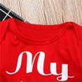 thumbnail image 6 of Infant Baby Boys Christmas Girls Pj'S Pajamas Letter Romper Deer Pants Hat Outfits Clothes Set 3-6 Months, 6 of 8