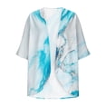 thumbnail image 6 of UVEASISHA Women Tie Dye Kimono Cardigan Half Sleeve Lightweight Summer Outerwear Thin Soft Open Front Shrugs Multicolor S, 6 of 6
