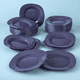 thumbnail image 3 of Plato Trinche Cuadrado de Plástico de 23 Cm. Santa Anita 48 Piezas Color Purple Grape, 3 of 4