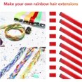 thumbnail image 2 of LAICAIW Rallonges de Cheveux Colorées de 22 Pouces, Postiche Lisse, Mèches de Fête Multicolores à Clipser, Rallonges de Cheveux Synthétiques (12 Pcs Rouge), 2 of 6