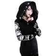 thumbnail image 3 of Light Weight Zip Up Hoodie Women, Y2K Gothic Hoodies for Women Vintage Retro Skull Skeleton Graphic Jacket Oversized Aesthetic Sweatshirts Pullovers Plus Size Jackets for Women, 3 of 6