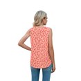 thumbnail image 6 of Uvplove Women's Summer Sleeveless Chiffon Tank Tops Blouses Work Casual V Neck Button Blouses Shirts Tops,US Size Small In Red Print, 6 of 13