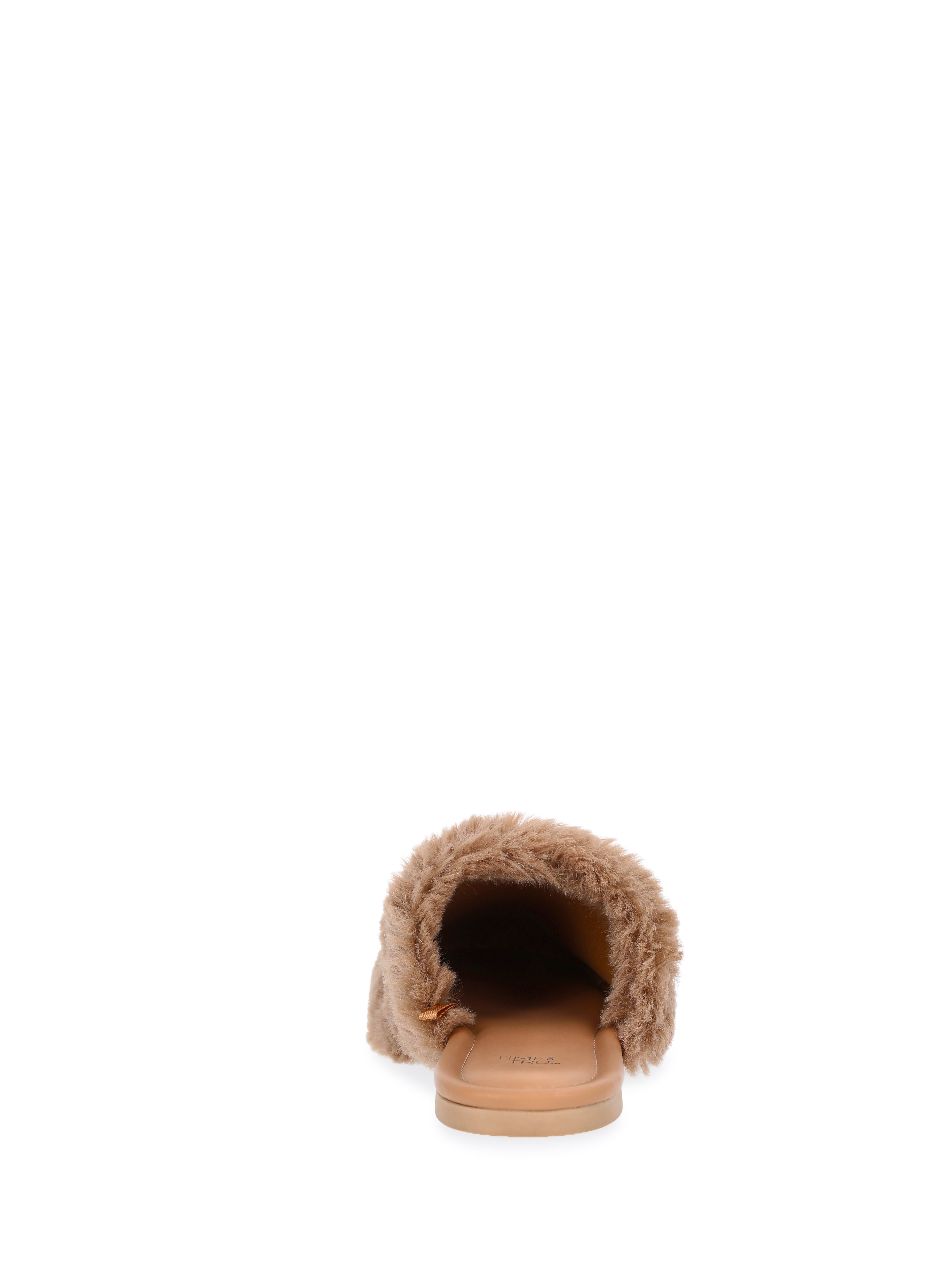 Time and Tru Women's Faux Fur Mules