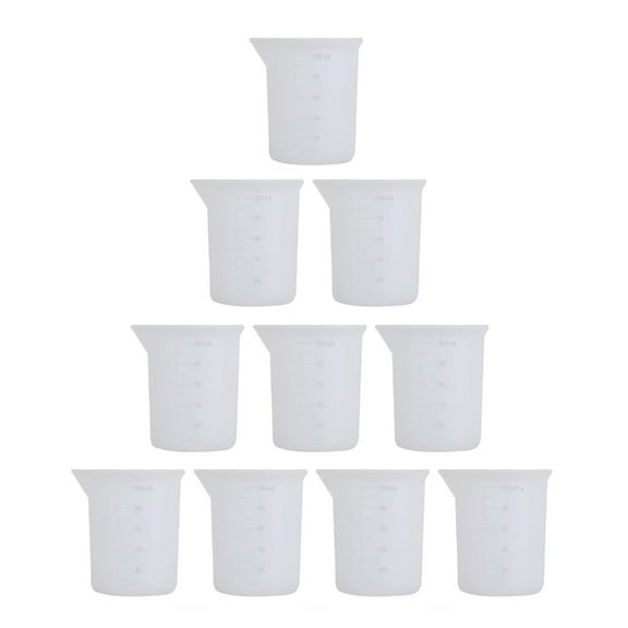 WE-POLUJ 10pcs Mixing Cups for Resin Silicone Measuring Cups 100ml Epoxy Resin Mixing Cup