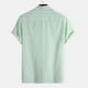 thumbnail image 5 of Eres Más Que una Camisa de Puntuación de Prueba, Impresión de Rayas de Botón Casual de los Hombres, Camisa de Blusa de Manga Corta, 5 of 6