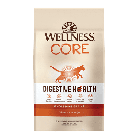 Wellness CORE Digestive Health Chicken & Rice Dry Cat Food, 11 Pound Bag