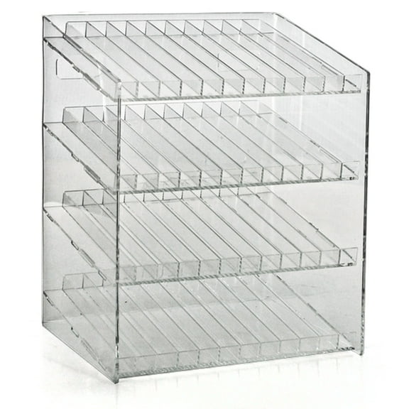 Four-Tier 48 Compartment Display, 12-Comp per Tier. Dimensions: 12"W x 8.5"D x 14.5"H