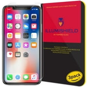iLLumiShield Tempered Glass [3-Pack] Screen Protector for iPhone X