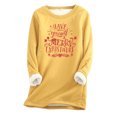 thumbnail image 2 of Vêtements d'Hiver pour Femmes Mode Noël Impression Manches Régulières Hiver Ample Vacances Décontracté Manches Col Rond Chemise Hauts Tenues Femmes Hiver en Solde, 2 of 5