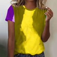 thumbnail image 4 of MSJUHEG T-Shirts Mardi Gras pour Femmes, T-Shirts Graphiques, T-Shirts de Carnaval, T-Shirt Imprimé à Manches Courtes Col Rond Mode Décontractée Haut Masque T-Shirt Graphique, Vêtements Mardi Gras Jaune TG, 4 of 4