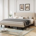 thumbnail image 6 of Accreate Bed Frame with Headboard, Upholstered Bed Frame with Wood Slats, Sturdy Support Feet, No Box Spring Needed, Easy Assembly, 6 of 8