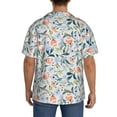 thumbnail image 3 of Pofeuu Watercolor Wildflowers 1 Print Mens Casual Short Sleeve Shirts Beach Summer Spread Collar Pocket Tops Men's Casual Short-sleeved Shirt-XX-Large, 3 of 5