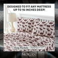 thumbnail image 6 of MHF Home Edmund Navy Plaid Flannel Sheet Set King, 6 of 9
