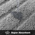 thumbnail image 6 of Findosom 3pcs Bathroom Rugs Set with U-Shaped Mat,Non Slip Machine Washable Wave Bath Mat,Ultra Soft Plush Shower Rugs for Bathroom,Tub,Shower18"x26"+18"x48"+U 20"x24"Gray, 6 of 10
