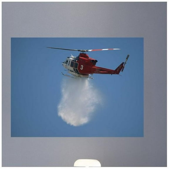 Wallhogs Chibi LAFD Fire 3 Water Drop Wall Decal