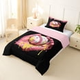 thumbnail image 2 of Erosebridal Colorful Ice Cream Drip Twin Comforter Sets,Girl Baseball Sport Games Bedding Set For Kids,Reversible pink,2 Pieces, 2 of 7