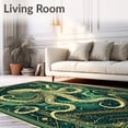 thumbnail image 2 of ODIKA 2'x3' Machine Washable Non-Slip Area Rug, Modern Octopus Tentacle High Traffic Rug, Green, 94244, 2 of 7
