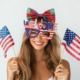 thumbnail image 4 of LHNFT 4th of July Glasses Patriotic Party Glasses American Flag Eyeglasses Memorial Day Sunglasses Funny Gnome Eyewear Photo Props for Independence Day Holiday Party Favors, 4 of 6