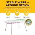 thumbnail image 4 of Ombre Green Pink Table Cloths for 8 Foot Rectangle Tables, Summer Coastal Ocean Sea Beach Wave Patio Waterproof Elastic Fitted Tablecloths, Washable Rectangular Table Cover for Camping, 4 of 8