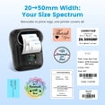 thumbnail image 3 of Phomemo M110 Label Maker Machine with Tape Barcode Printer Bluetooth Portable Thermal Printer, Wireless Label Maker with 100 Labels, for Small Business, Shipping, Clothing Tags & Mailing(Black), 3 of 10