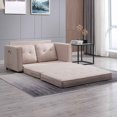thumbnail image 2 of CECER Convertible Futon Sofa Bed, Upholstered Loveseat Sofa Couch, Linen Upholstered Sleeper Sofa, Futon Couch w/ Solid Wood Frame, Pull out sofa bed, Furniture for Living Room, Apartment, Beige, 2 of 7