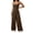 Coffee, variant on Women's Summer Spaghetti Strap Sleeveless Jumpsuit Wide Leg Baggy