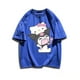 thumbnail image 2 of Camiseta de manga corta de algodón de estilo universitario sencillo para niñas de Hello Kitty, Top holgado con cuello redondo que combina con todo para niños, 2 of 5