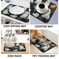 thumbnail image 4 of Dish Drying Mat Halloween Spooky Cute Ghost Bat Boo Kitchen Drying Mat Non Slip Foldable Washable 18x24 Inch Dry Pad for Coffee Tableware Sink Countertop, 4 of 6