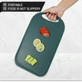 thumbnail image 6 of Bestdin Cutting Boards Set, 3 Pieces BPA Free Chopping Board, Plastic Cutting Board with Easy Grip Handle, Non-porous Meat Cutting Board, Dishwasher Safe, Green, 6 of 6