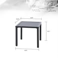 thumbnail image 5 of Sophia & William Patio Square E-coated Black Metal Side Table, 5 of 5