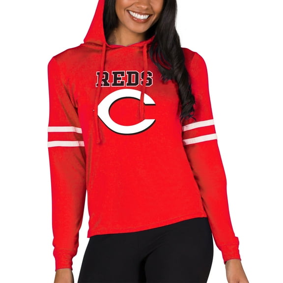 Women's Concepts Sport Red Cincinnati Reds Marathon Lightweight Lounge Pullover Hoodie
