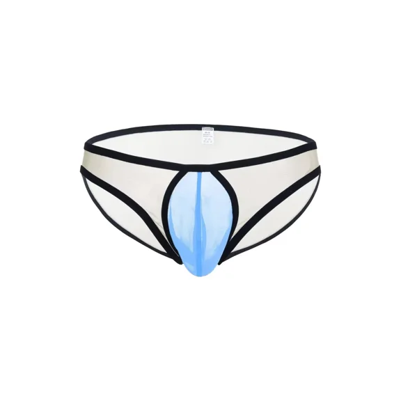 TANBOM Men's Bulge Enhancing Briefs Nylon Mesh Underwear Yellow L 1-Pack