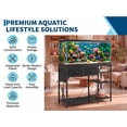 thumbnail image 3 of Fish Tank Stand for 55-75 Gallon Aquariums with Power Outlet - 3-Tier Storage Shelf for Aquarium/Turtle/Reptile Terrarium - 49.2 x 17.7 in Top - Country Brown, 3 of 8