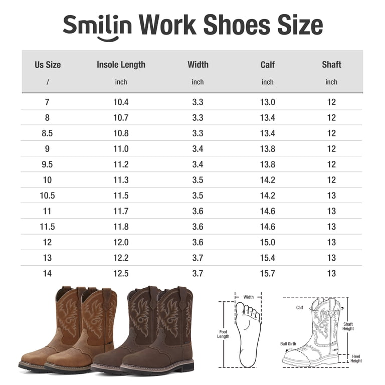 Smilin Men's Steel Toe Western Work Boot photo 7