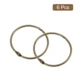 thumbnail image 3 of Uxcell Shower Curtain Rings, 6 pack Carbon Steel Round Snap Shower Curtain Hooks Bronze, 2.95 inch, 3 of 5