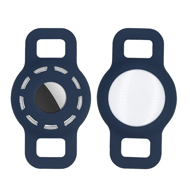 Funda de Silicona NQ para Collar de Mascota AirTag 2 Piezas Azul Oscuro