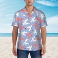 thumbnail image 2 of Xecao Cartoon Poodle Dog print Hawaiian shirt - a stylish short-sleeve button-down for men, perfect for casual beach and tropical outings., 2 of 9
