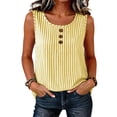 thumbnail image 4 of BUIGTTKLOP Tank Tops for Women Striped Sleeveless Shirts Round Neck Loose Fitted Going out Tops, 4 of 5