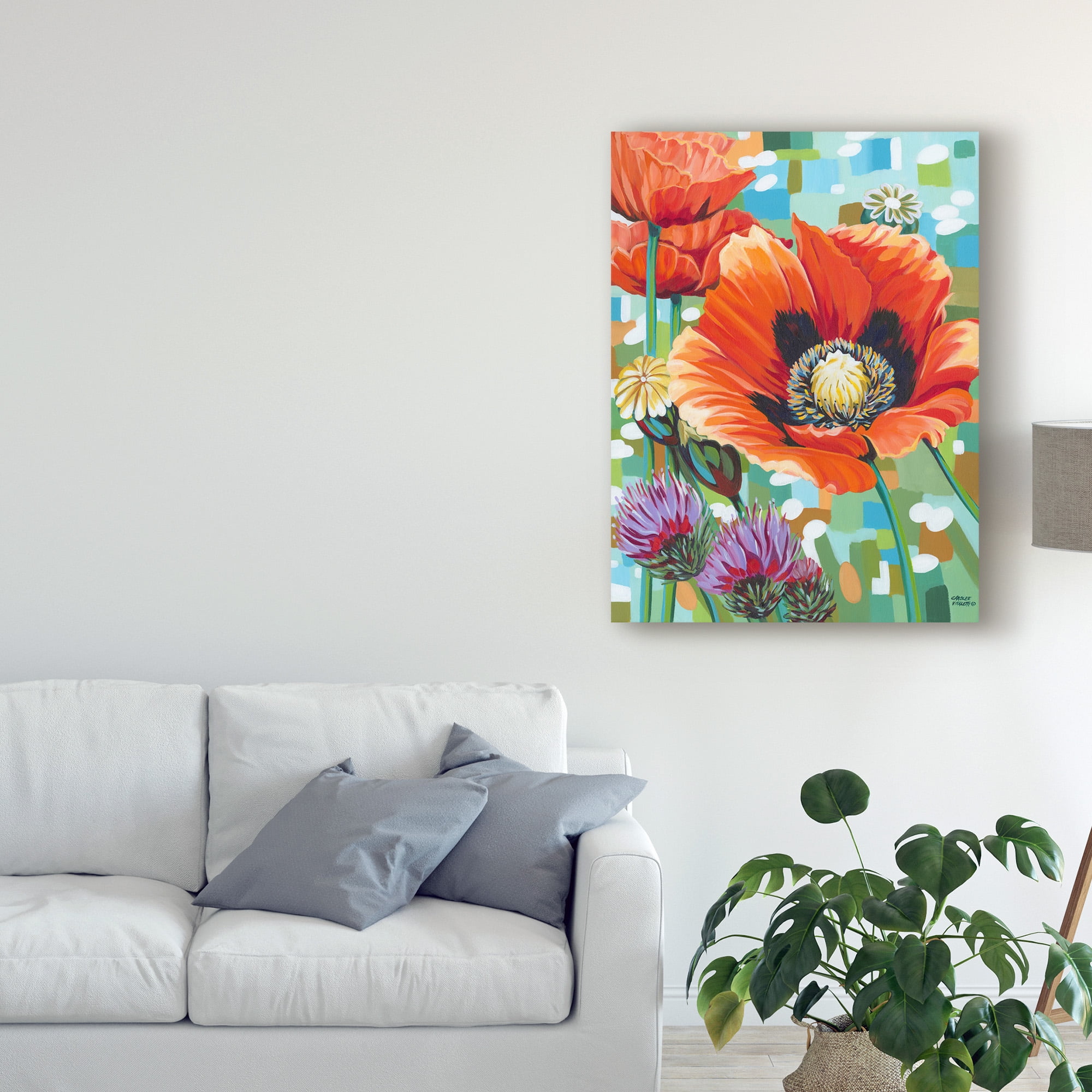 Trademark Fine Art 'Vivid Poppies II' Canvas Art by Carolee Vitaletti