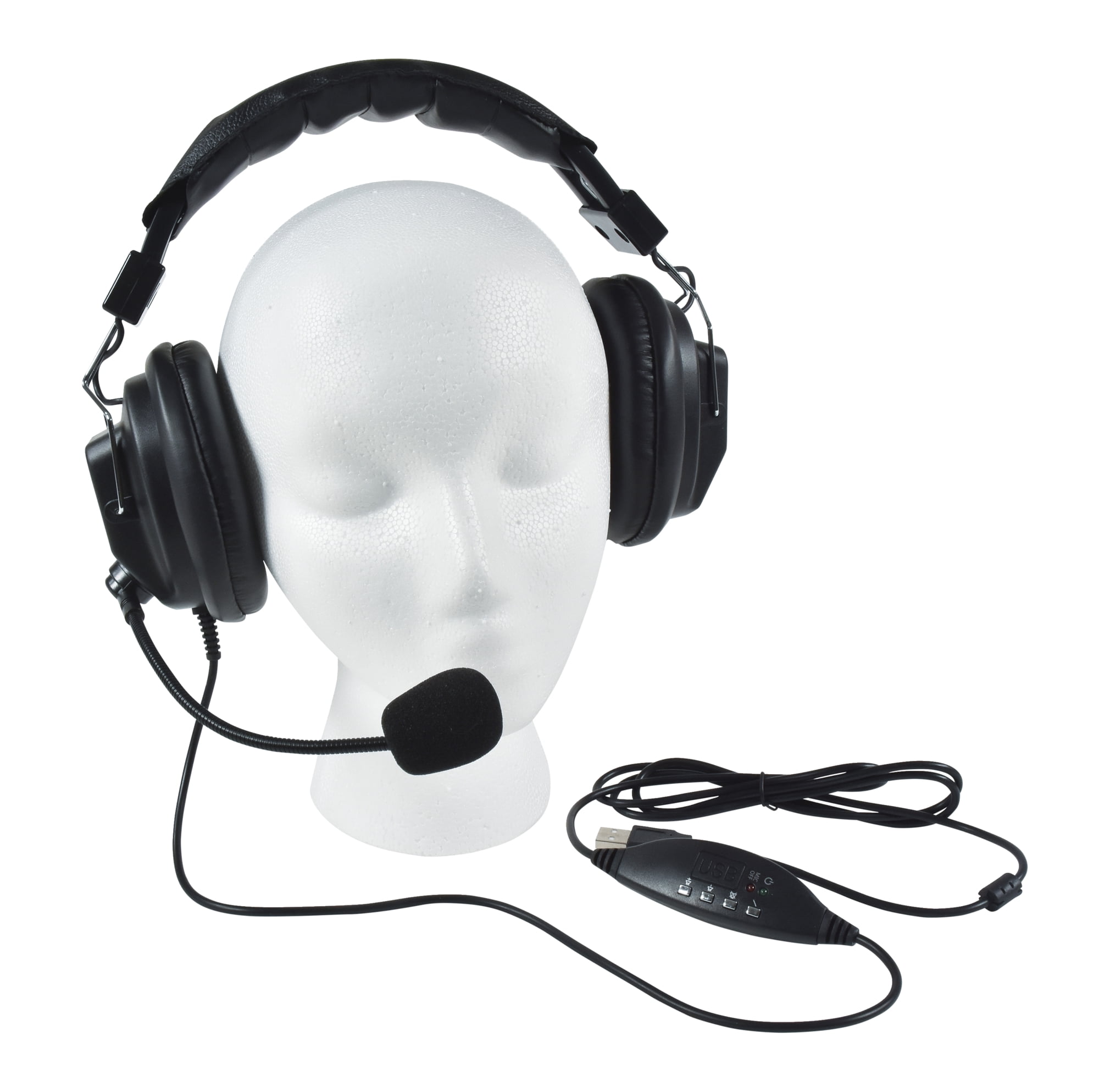 Califone 3068MUSB Over-Ear Stereo Headset with Gooseneck