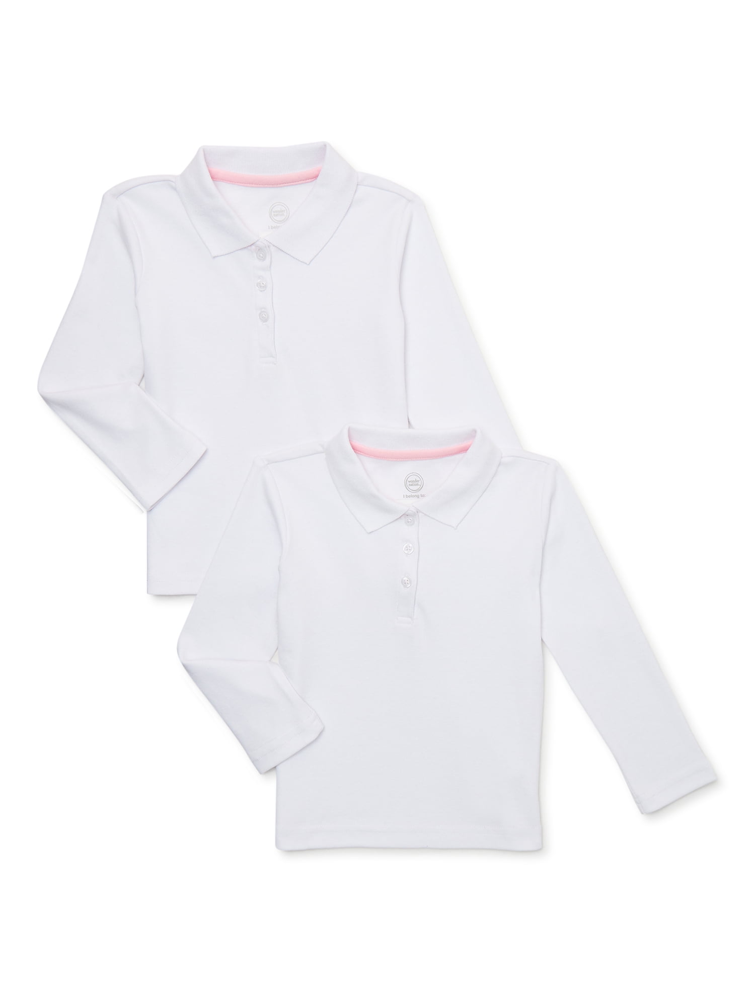48 Pack Toddler Dri Fit School Uniform Polo Shirt in White main image 1