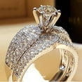 thumbnail image 2 of SEPARQI 2pcs His and Hers Wedding Ring Sets Couples Engagement Rings Women and Men 925 Sterling Silver AAA Cubic Zirconia Affordable Luxury Fashion Jewelry, 2 of 7